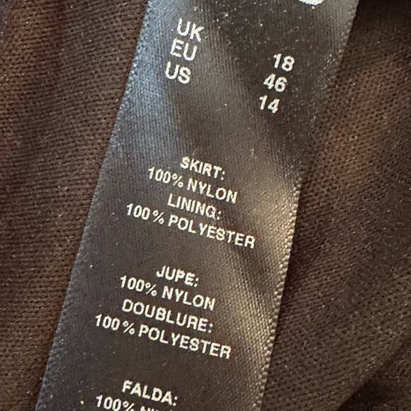 ASOS Curve Knee Length Faux Wrap Black Sequin Skirt Size 14 - Picture 8 of 9